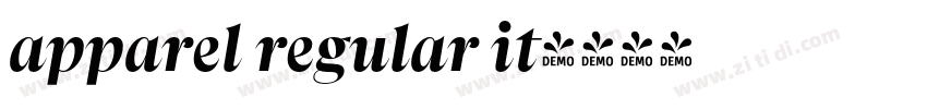 apparel regular it字体转换